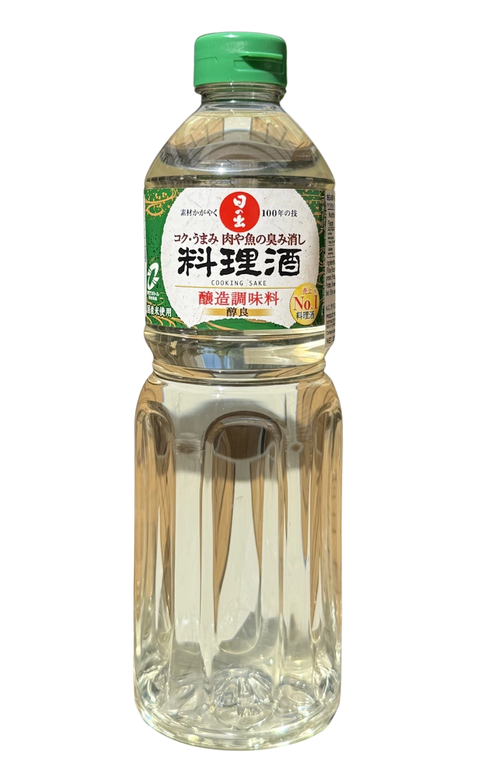 Bottle of cooking sake